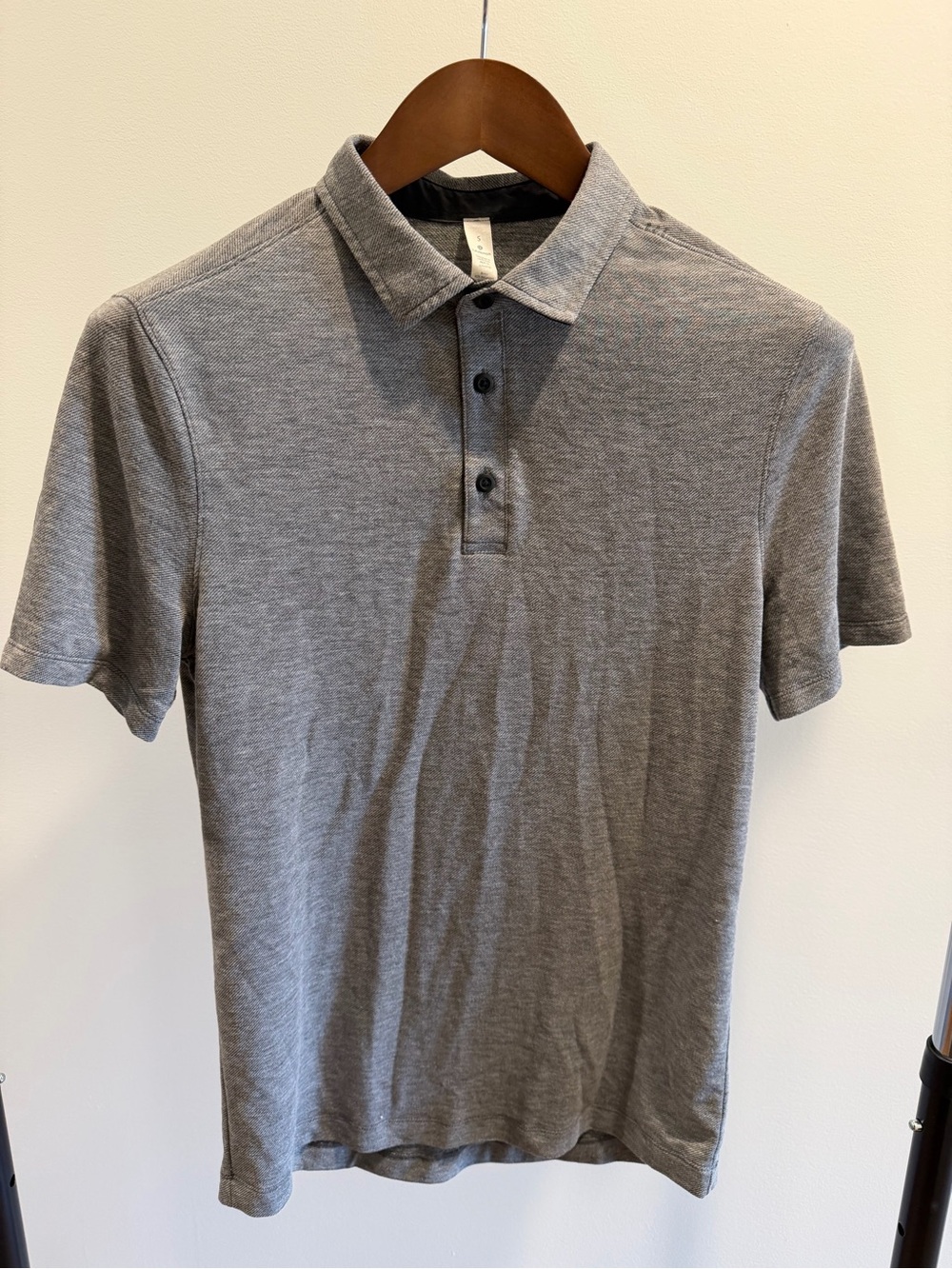 lululemon athletica Heather Gray Short-Sleeve Polo